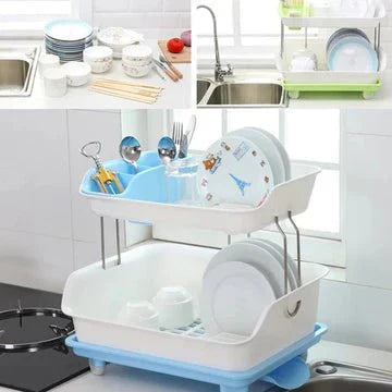 2 Layer Dish Stand – Organize Your Kitchen Efficiently!